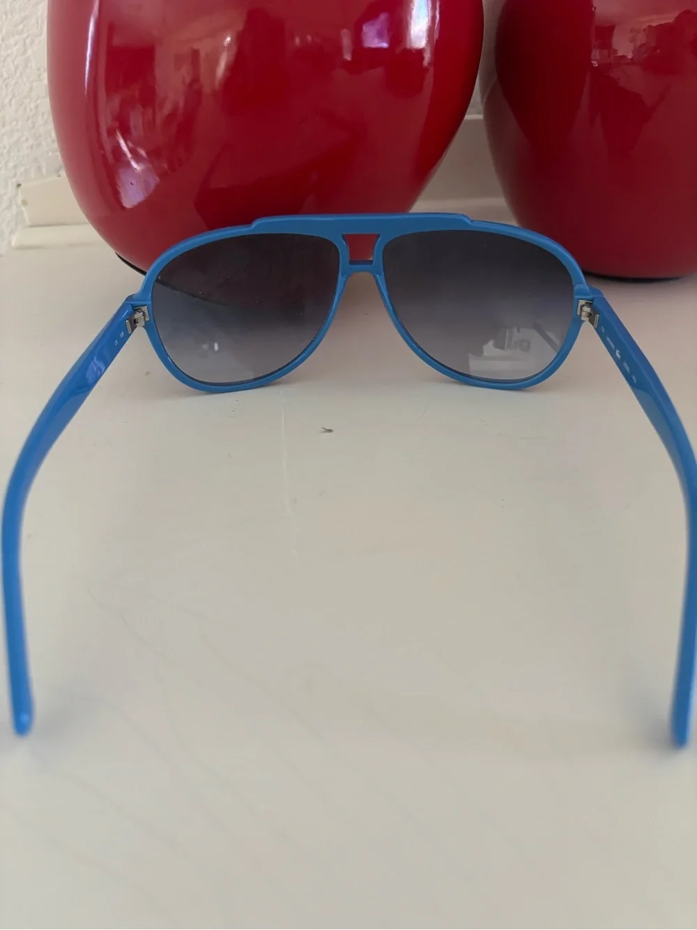 Lacoste Blue Aviator Sunglasses with Dark Gray Gradient Lenses